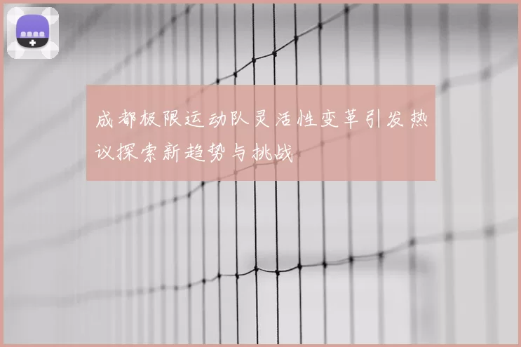 成都极限运动队灵活性变革引发热议探索新趋势与挑战