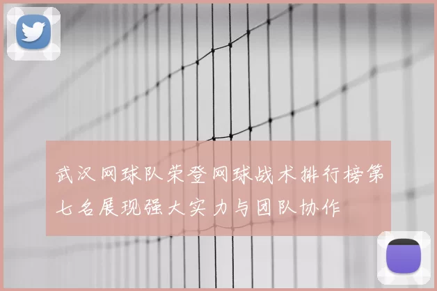 武汉网球队荣登网球战术排行榜第七名展现强大实力与团队协作